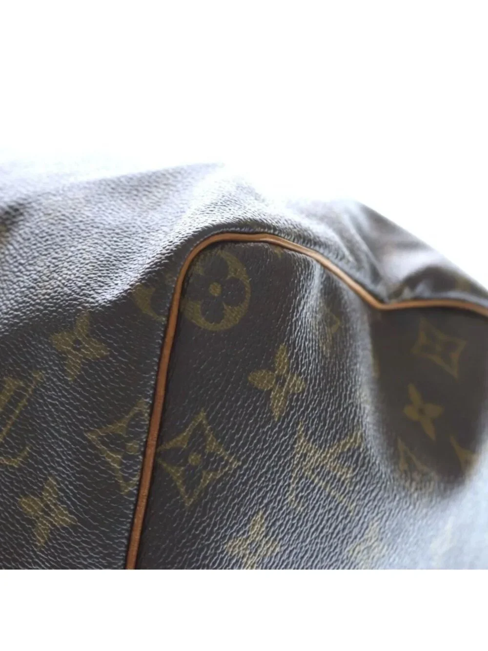 Louis Vuitton Monogram Speedy 40 Boston Bag Brown Leather Gold